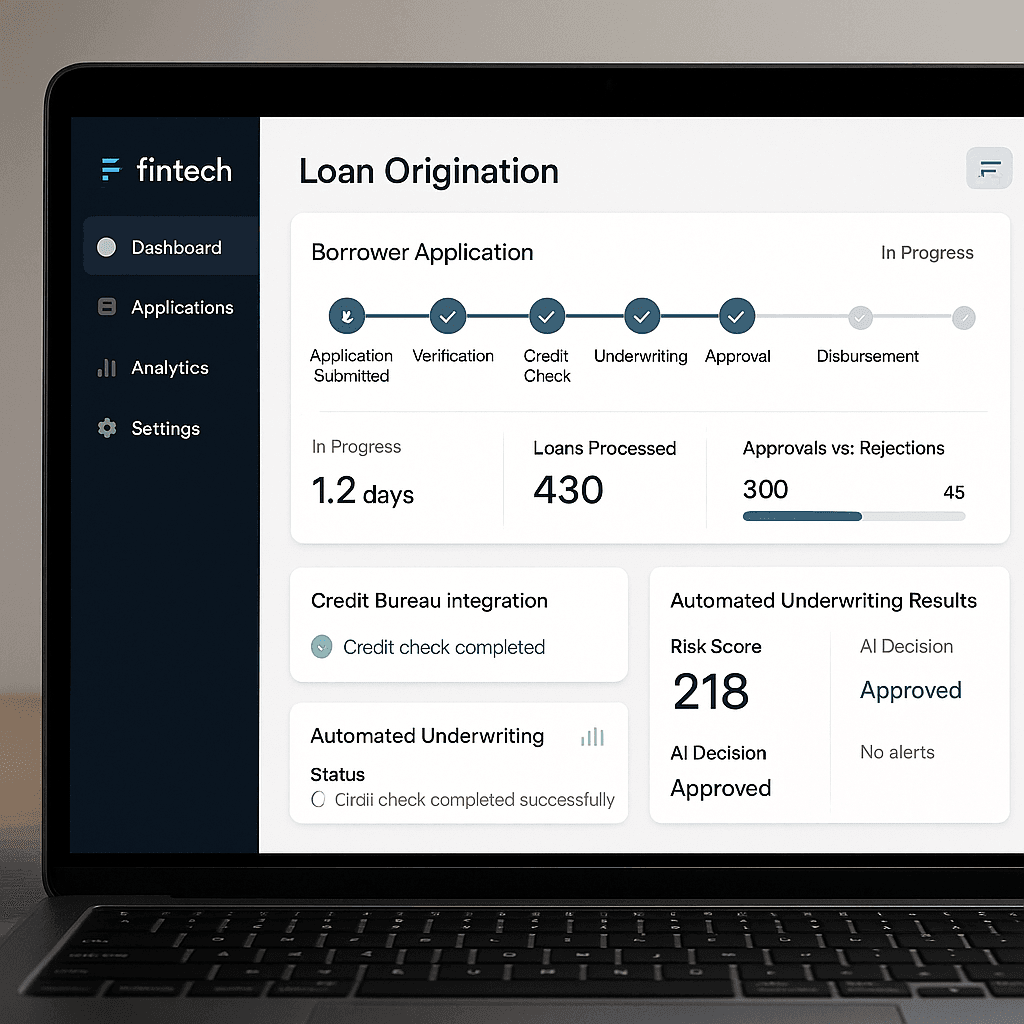 Loan Origination System for Fintech Lender