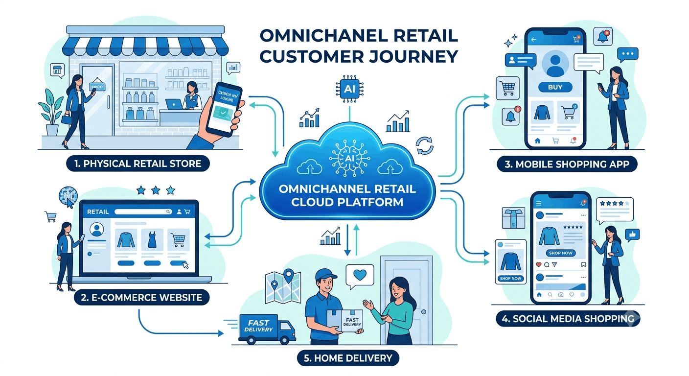 Connect online and offline retail experiences across multiple channels
