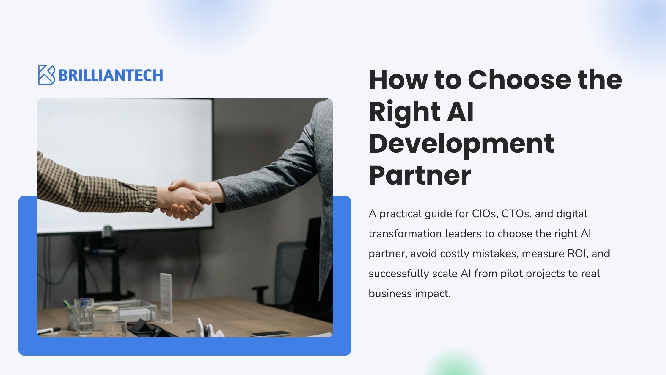 How to Choose the Right AI Development Partner | BrillianTech